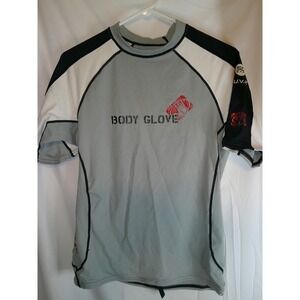 Body Glove Rash Guard UPF 50+ Sun Protection Short Sleeve Gray L